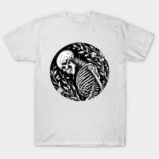 Floral skeleton horror T-Shirt